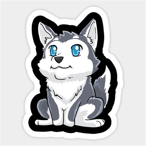 Siberian Husky Dog Kawaii Anime Cute - Siberian Husky - Sticker | TeePublic