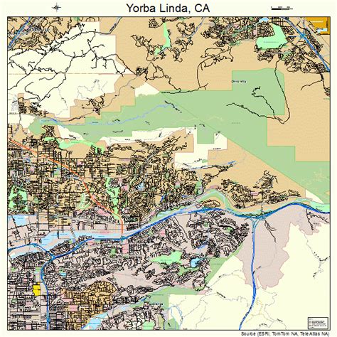 Yorba Linda California Street Map 0686832