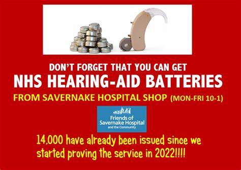 NHS hearing aid batteries at the Friends' Hospital Shop - Friends of ...