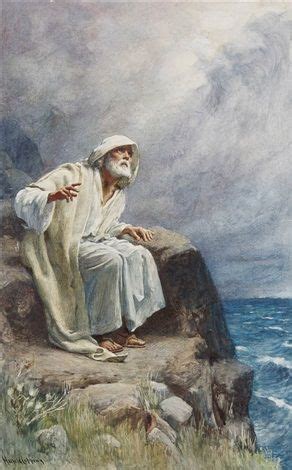 St. John on Patmos by Harold Copping | Bible paintings, Art, Patmos