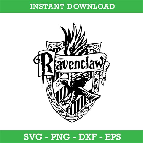 Ravenclaw House Crest Emblem Outline Svg, Harry Potter House - Inspire Uplift