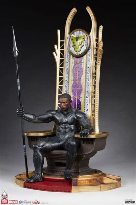 Black Panther On Throne Statue - Comic Concepts