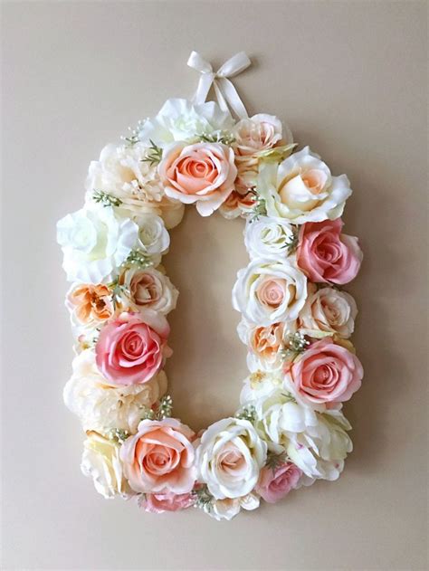 Summer Wedding Decor, Flower Letters Large, Nursery Decor, Floral Wall Decor, Personalized Wall ...