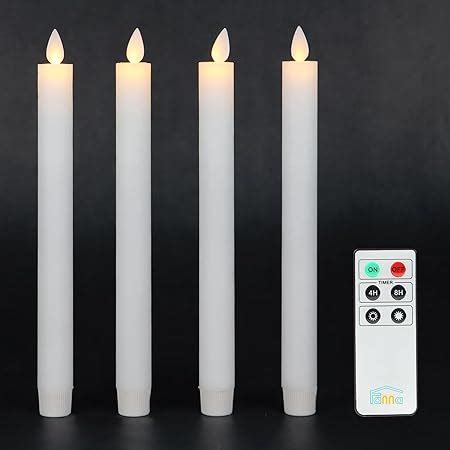 Set of 4 Battery Operated Taper Candles with Remote (White Spiral Twisted) : Amazon.co.uk: Toys ...