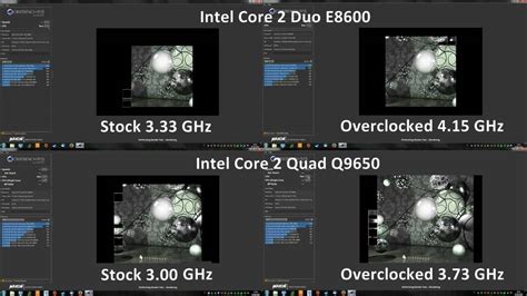 Core 2 Duo E8600 vs Core 2 Quad Q9650 - Stock vs Overclock - Cinebench R15 Benchmark Test - YouTube