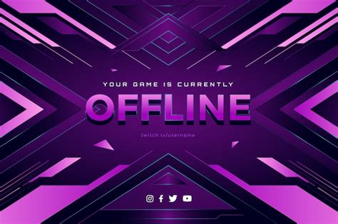 Premium Vector | Abstract purple and blue twitch starting banner ...