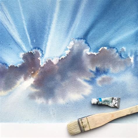 Watercolor Clouds, Watercolor Landscape, Watercolour Painting, Painting ...