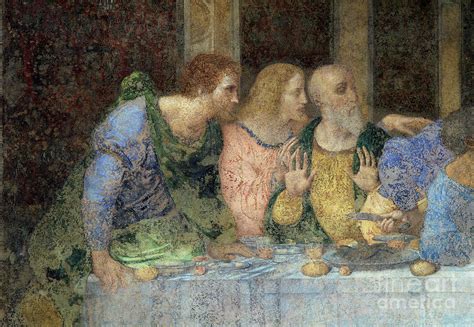 Detail From The Last Supper, Post Restoration By Leonardo Da Vinci Painting by Leonardo Da Vinci