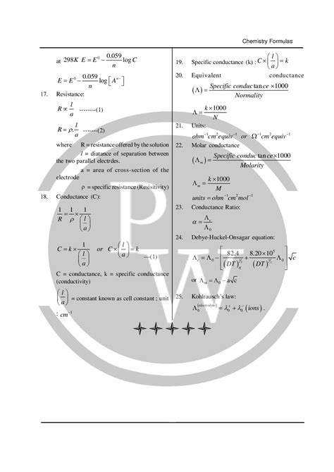 Electrochemistry Chemistry formula | Physics Wallah