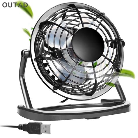 Mini usb desk fan office DC 5V Small Desk USB 4 Blades Cooler Cooling Fan USB Mini Fans ...