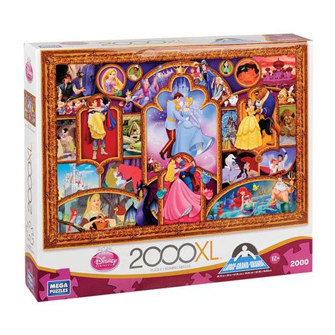 DISNEY PRINCESS Jigsaw Puzzle 2000 Piece Mega XL Ariel Belle Mulan Cinderella | eBay