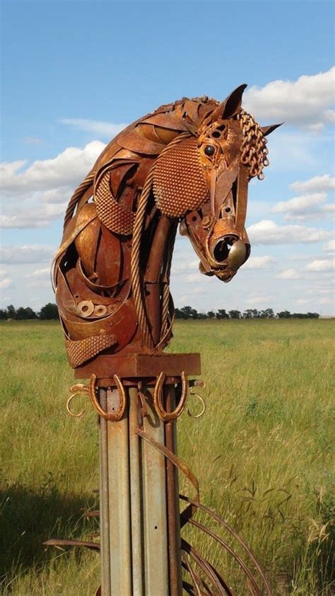 8 Horse Sculptures that Will Change the Way You Look at Scrap Metal Metal Art Sculpture, Horse ...