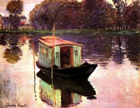 Monet - The Studio Boat | Claude monet, Claude monet paintings, Monet oil paintings