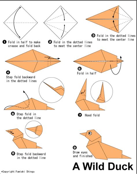 Wild Duck - Easy Origami instructions For Kids