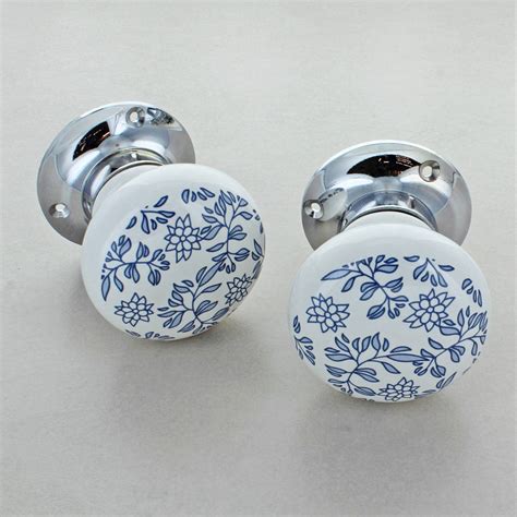 Royal Blue Ceramic Mortice Door Knobs Set By G Decor ...