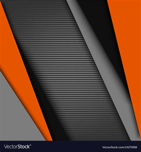 Abstract background with black gray orange design Vector Image