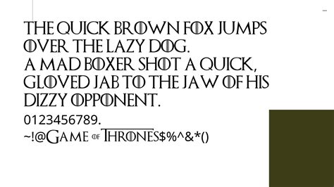 Game of Thrones Font Free Download - Cofonts