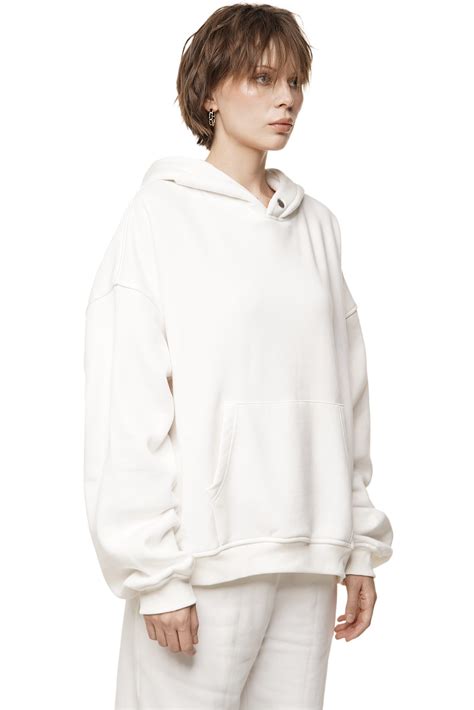 HOODED SWEATSHIRT - WHITE