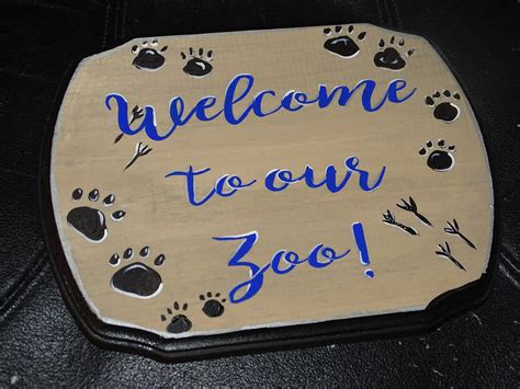 Welcome to our Zoo Custom hand painted sign | Etsy