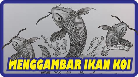 Cara Menggambar Ikan Koi Dengan Pensil - Mengggambar dan Mewarnai 💕💕