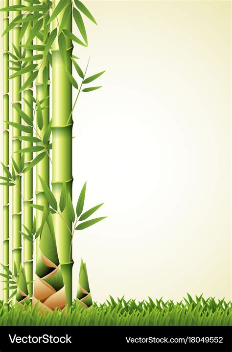 Nature background design with bamboo Royalty Free Vector