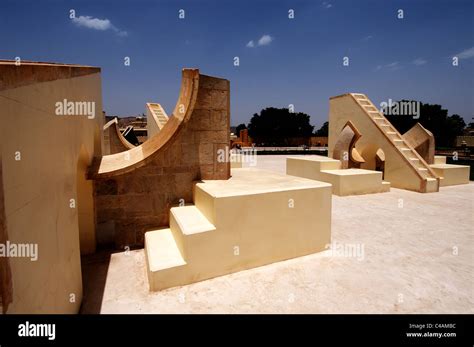 Huge astronomical observation instruments at Jantar Mantar observatory ...