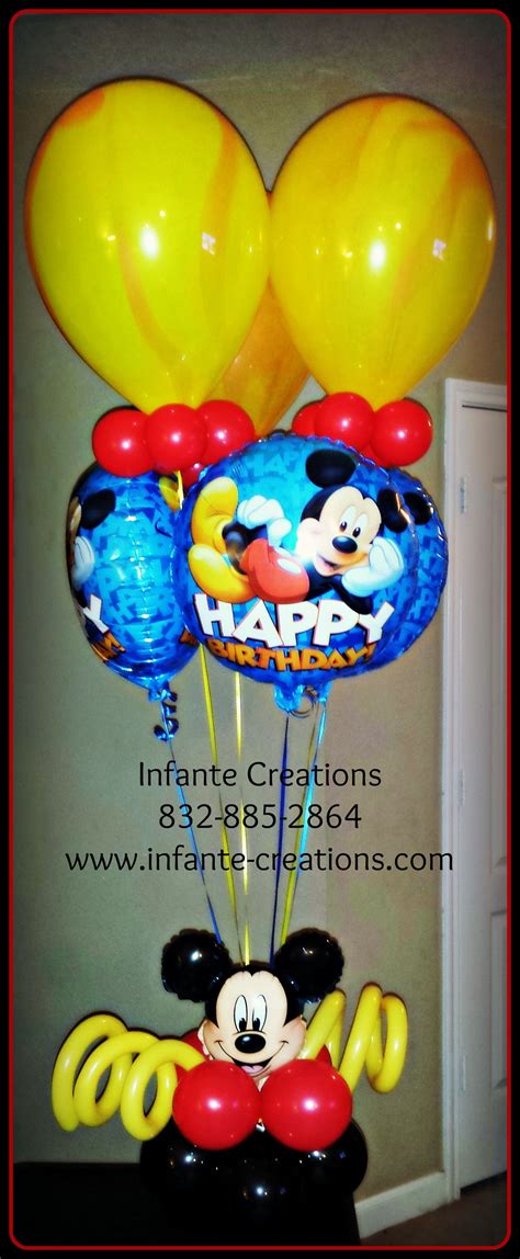 Mickey Mouse Birthday Bouquet #MickeyMouse #QualatexAgates #Birthday #Balloons | Mickey mouse ...