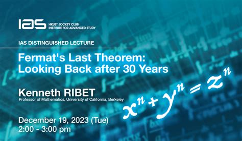 Fermat's Last Theorem Looking Back after 30 Years | HKUST Jockey Club Institute for Advanced Study