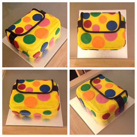 Mr Tumble's Spotty Bag Cake I used two rectangular baking tins, filled ...