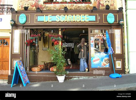 colourful shop front Montmartre Paris France Stock Photo - Alamy