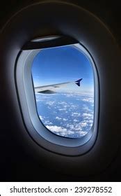 Plane Window Blue Sky Clouds Outside Stock Photo 239278552 | Shutterstock