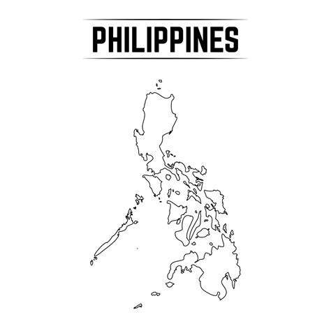 Outline Simple Map of Philippines 3087758 Vector Art at Vecteezy