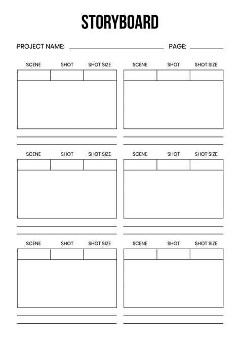 Design this Simple Film Storyboard template online