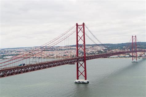 The Longest Bridge in Europe, Ponte Vasco Da Gama, Lisbon Stock Image ...