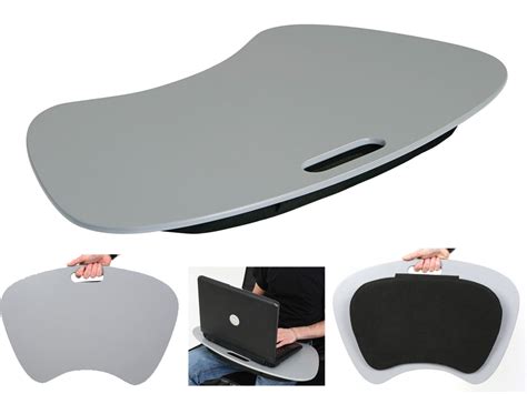 GREY LAPTOP TRAY EXTRA LARGE WITH PADDED CUSHION REST HOMEWORK LAP TRAY STAND | eBay