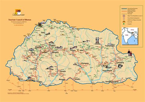 Bhutan Gayul Tours » Map of Bhutan