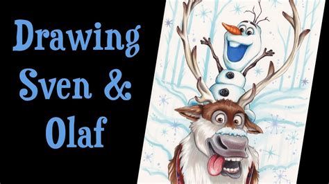 Speed Drawing SVEN and OLAF - Disney's Frozen - YouTube