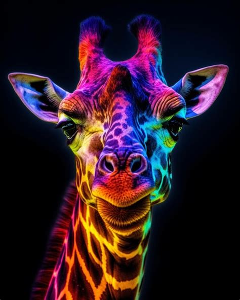 Colorful Giraffe Wallpaper