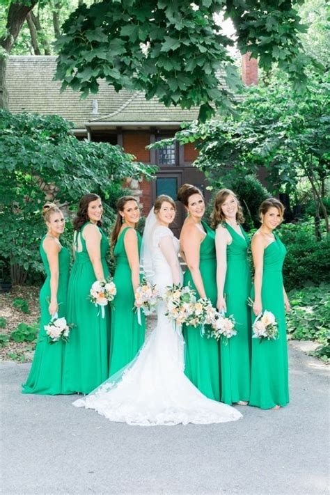 Kelly green-clad bridesmaids dresses More Yellow Wedding Dress, Yellow ...