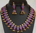 Terracotta Jewelry necklace sets with earrings handmade from Clay, Earth friendly Terracotta ...