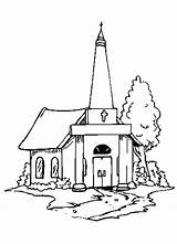 Country Church Coloring Pages sketch template