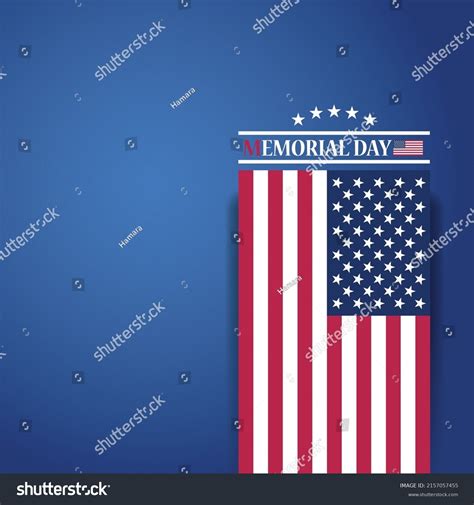 Memorial Day Background Design American Flag Stock Vector (Royalty Free ...