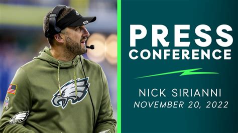 Press Conference: Nick Sirianni | November 20, 2022