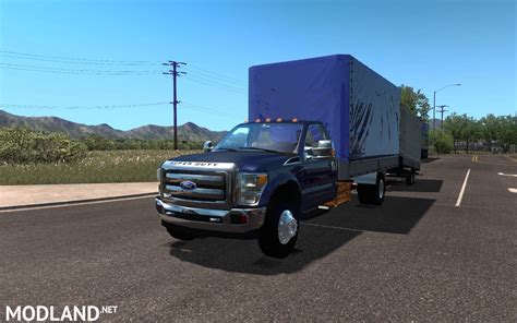 Ford F-450 + ownable mini trailer for ATS 1.32 mod for American Truck ...