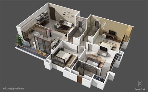 Floor Plan Isometric View - floorplans.click