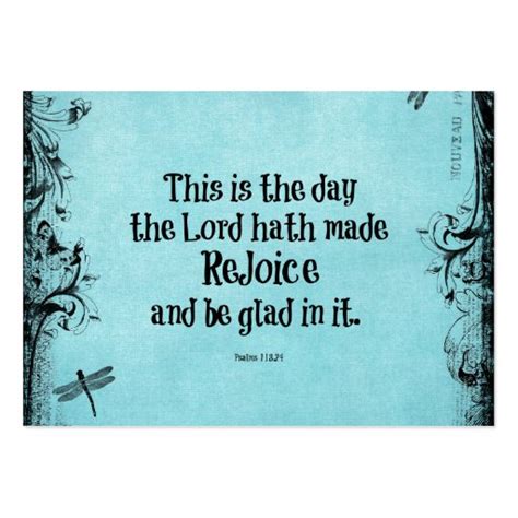 Bible Verse This is the Day the Lord hath Made Large Business Card | Zazzle