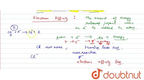 Which Of The Following Has Highest Electron Affinity Of Fluorine Chlorine Bromine Iodine? The 5 ...