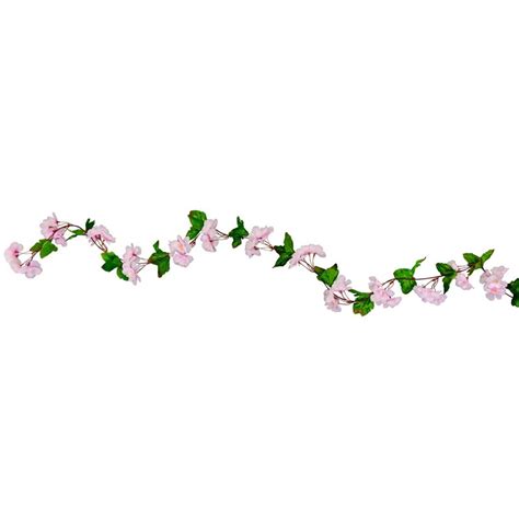 GUIRLANDE FLEURS CERISIER BLC/ROSE 220CM