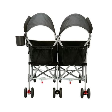 Double Umbrella Stroller Infant Travel Side by Side Folding Black Plaid ...