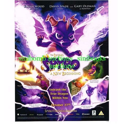 Legend of Spyro A New Beginning PS2 Gamecube Original Magazine Advert ...